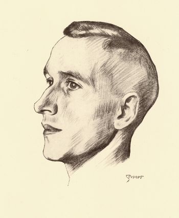 Portraitzeichnung von Ernst Jünger