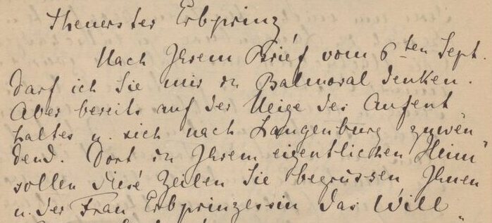 HZAN La 142 Bü 783 Brief Cosima Wagner an Erbprinz Ernst zu Hohenlohe-Langenburg
