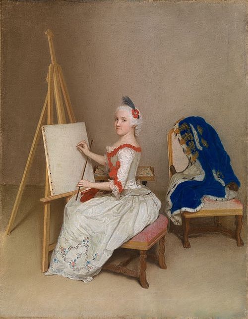 Jean-Etienne Liotard, Porträt der Karoline Luise von Baden, 1745