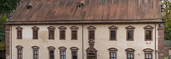 Blick auf das Hospitalgebäude des Staatsarchiv Wertheims