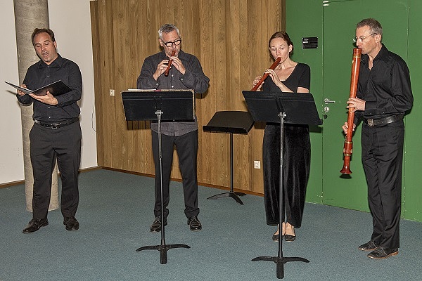 Eröffnungsfeier zur Ausstellungseröffnung Johannes Reuchlin im Hauptstaatsarchiv Stuttgart, Flöten-Musikensemble