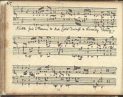 Johann Jacob Froberger widmete 1675 Herzogin Sibylla von Württemberg-Mömpelgard den ersten Satz der Suite pour le clavencin